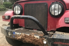 Well spent day! Mud on the Thar's front bumper.